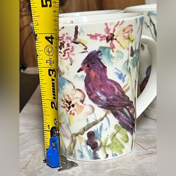 Set of 4 Kathy Ireland Designs “Jardin” Coffee Tea Milk Mug - Picture 8 of 9